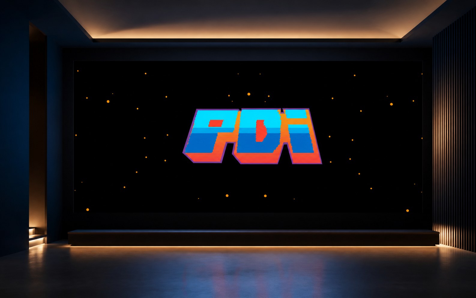 Pantalla de Inicio presentado como instalación audiovisual